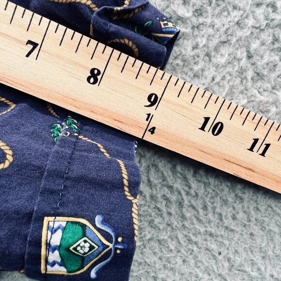 Jantzen Womens Hawaiian Top Large Blue 100% Cotton Crest‎ Flag Shirt Vintage 80s - Picture 9 of 9